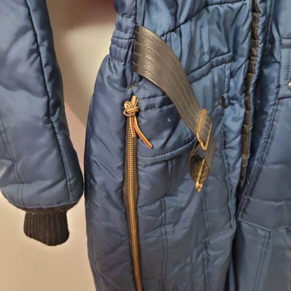 Zero Zone Snow Suit Vintage Zip Snap Mens M Womens L Blue Winter Snowmobile Ice - Picture 8 of 8